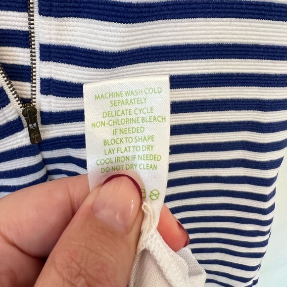 Lilly Pulitzer Layton Shift Dress in Royal Blue and White Size Medium - Picture 7 of 7